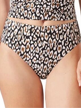 Tommy Bahama Safari Cat High Waisted Bikini Bottom Size L NWT